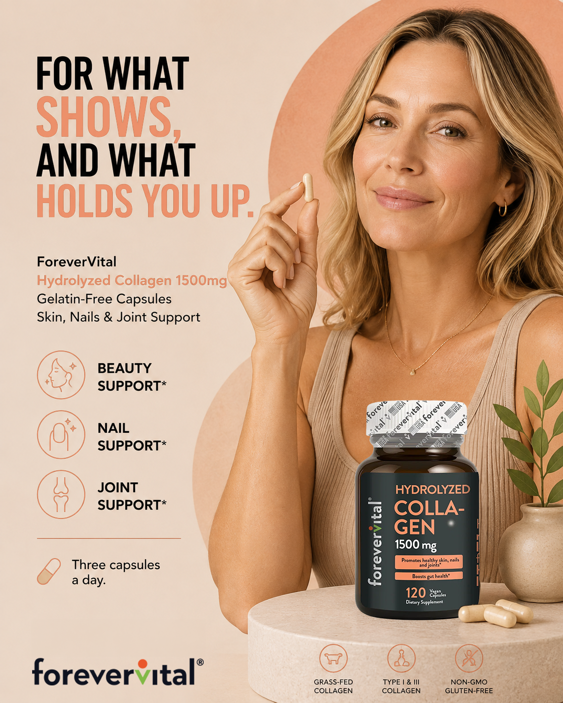 Colágeno hidrolizado Forevervital 1500 mg 