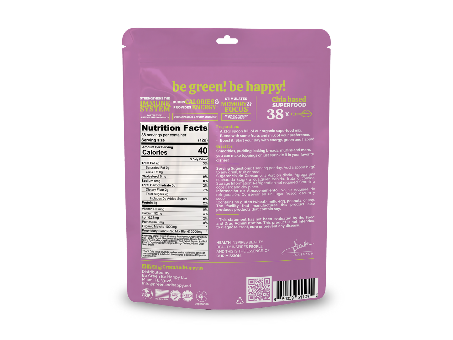 Mezcla roja verde y feliz y matcha premium 